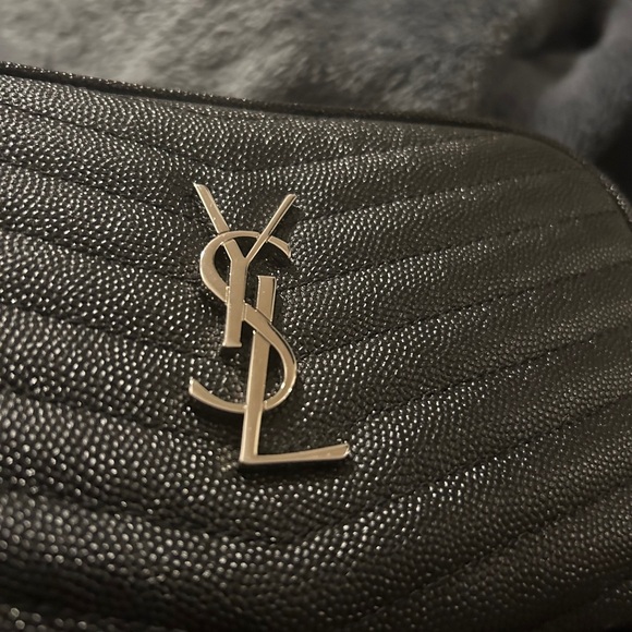 YSL Lou Mini Matelasse Leather Camera Bag Black & Silver Hardware - Picture 12 of 15